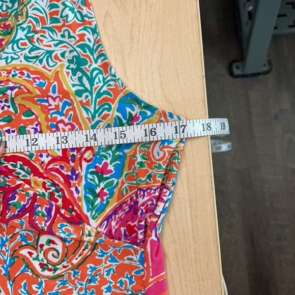 Ralph Lauren Multi Color Midi Stretchy Dress Size M - Picture 7 of 9